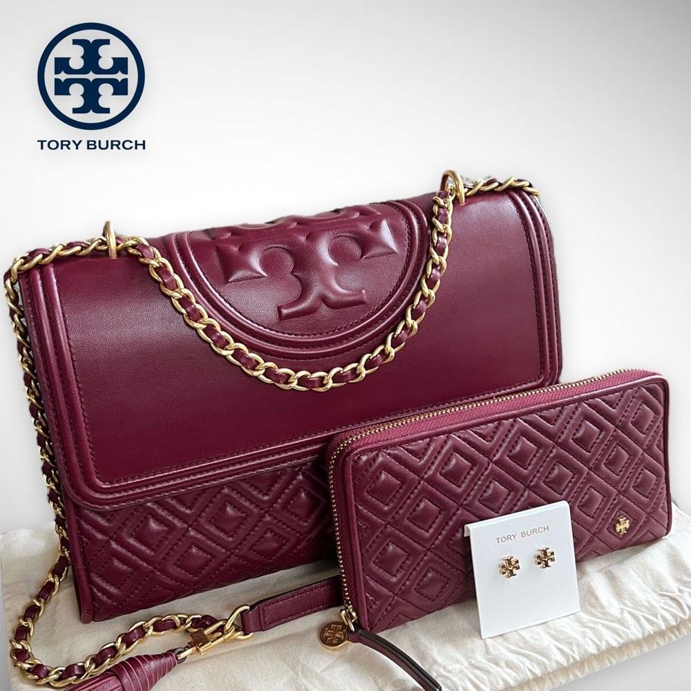 Tory Burch 2-pc Fleming Set: Convertible Shoulder Bag, Wallet.